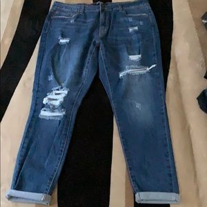 Dark blue Distressed jeans